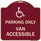 Signmission Parking Van Accessible W/ Graphic Heavy-Gauge Aluminum Architectural Sign, 18" x 18", BU-1818-23406 A-DES-BU-1818-23406 - alternate 1